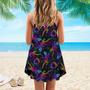 Mandalas Gecko Lizards With Boho Suns Tropical Pattern Spaghetti Strap Summer Dress