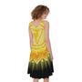 Manipura Chakra Mandala Print Sleeveless Knee Length Dress