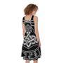 Mjolnir And Younger Futhark Print Sleeveless Knee Length Dress