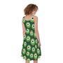 Monster Eyes Pattern Print Sleeveless Knee Length Dress