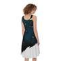 Moon And Stars Wolf Spirit Print Sleeveless Knee Length Dress