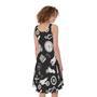 Motorcycle Equipment Pattern Print Sleeveless Knee Length Dress