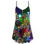 Motorsport Neon Tree Merry Christmas - V-Neck Sleeveless Cami Dress