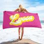 Multi-Color Tie Dye Personalized Beach Towels Name Pool Beach Gift