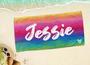 Multi-Color Tie Dye Personalized Beach Towels Name Pool Beach Gift