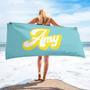 Multi-Color Tie Dye Personalized Beach Towels Name Pool Beach Gift