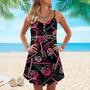 Music Guitars Melody And Rose Spaghetti Strap Summer Dress