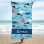 Name Custom Beach Towels Pool Travel Bath Kids Adults Unique Gift