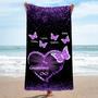 Nana Grandma Butterfly Personalized Beach Towels Unique Summer Gift