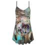 Native American Wolf Dream Catcher Art Style - V-Neck Sleeveless Cami Dress