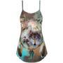 Native American Wolf Dream Catcher Art Style - V-Neck Sleeveless Cami Dress