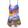 Native Funny Christmas Style - V-Neck Sleeveless Cami Dress