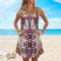 Native Sign Purple Pink Style Summer Vibes - Summer Dress