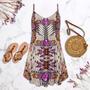 Native Sign Purple Pink Style Summer Vibes - Summer Dress