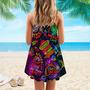 Neon Mexican Party Cinco De Mayo Spaghetti Strap Summer Dress