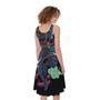 Ninja Warrior Print Sleeveless Knee Length Dress