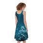 Ocean Underwater Print Sleeveless Knee Length Dress