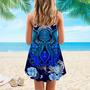 Octopus Navy Blue Spaghetti Strap Summer Dress