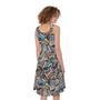 Old Cassette Tape Print Sleeveless Knee Length Dress