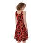 Orange Leopard Print Sleeveless Knee Length Dress