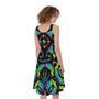 Ornament Psychedelic Trippy Print Sleeveless Knee Length Dress