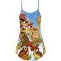 Owl Family Retro Merry Christmas - V-Neck Sleeveless Cami Dress