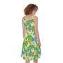 Palm Tree Banana Pattern Print Sleeveless Knee Length Dress