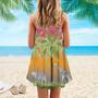 Palm Trees Tropical Spaghetti Strap Summer Dress