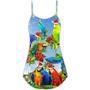 Parrot Couple Merry Christmas - V-Neck Sleeveless Cami Dress