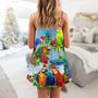 Parrot Couple Merry Christmas - V-Neck Sleeveless Cami Dress