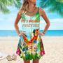 Party Parrot It's 5 O'Clock Somewhere Spaghetti Strap Summer Dress