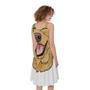 Patrick's Day Golden Retriever Print Sleeveless Knee Length Dress