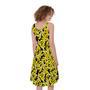 Peeled Banana Pattern Print Sleeveless Knee Length Dress