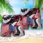 Piano Music Lover USA Flag Independence Day Beach Short