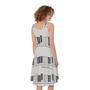 Piano Pattern Print Sleeveless Knee Length Dress