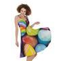 Pile Of Colorful Easter Eggs Print Sleeveless Knee Length Dress