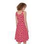 Pink And Yellow Giraffe Pattern Print Sleeveless Knee Length Dress