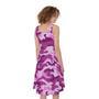 Pink Camouflage Print Sleeveless Knee Length Dress