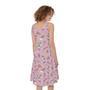 Pink Girly Unicorn Pattern Print Sleeveless Knee Length Dress