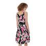 Pink Green And Black Camouflage Print Sleeveless Knee Length Dress