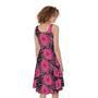 Pink Hawaiian Hibiscus Pattern Print Sleeveless Knee Length Dress