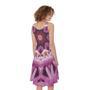 Pink Kaleidoscope Print Sleeveless Knee Length Dress