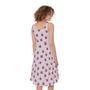 Pink Ladybug Pattern Print Sleeveless Knee Length Dress