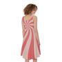 Pink Psychedelic Swirl Print Sleeveless Knee Length Dress