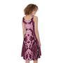 Pink Python Snakeskin Print Sleeveless Knee Length Dress