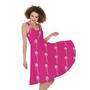 Pink Sweet Lollipop Pattern Print Sleeveless Knee Length Dress