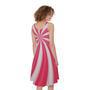 Pink Swirl Candy Print Sleeveless Knee Length Dress