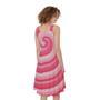 Pink Swirl Lollipop Print Sleeveless Knee Length Dress