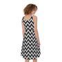 Pixel Zigzag Pattern Print Sleeveless Knee Length Dress