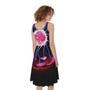 Plasma Ball Print Sleeveless Knee Length Dress